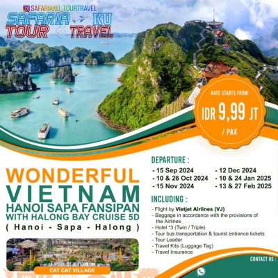 5D WONDERFUL VIETNAM HANOI SAPA FANSIPAN WITH HALONG BAY CRUISE